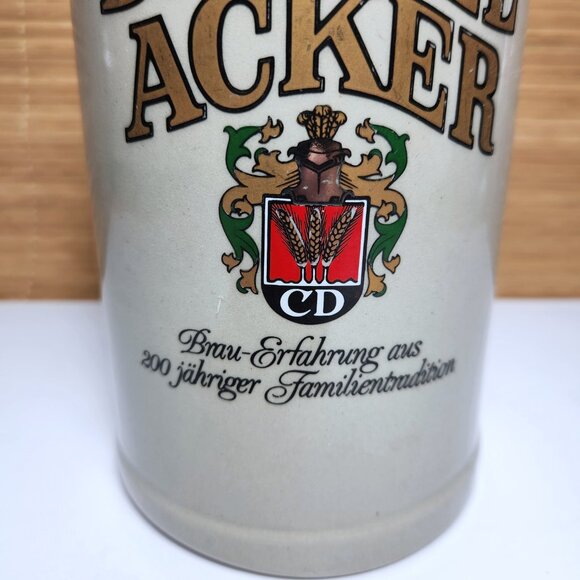 German Beer Stein 200 Anniversary Vintage Dinkel Acker 1 Litre Stoneware Ceramic - Picture 4 of 10